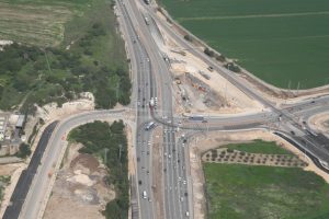 פרויקט תחבורתי הקמת גשר שער הירדן iSTERN מבית וקסמן גוברין - כביש 70 מסדרון יקנעם ממעוף הציפור